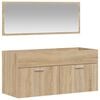 vidaXL Mobile da Bagno con Specchio Rovere Sonoma in Legno Multistrato
