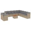 vidaXL Set Divani da Giardino 12 pz con Cuscini Beige in Polyrattan