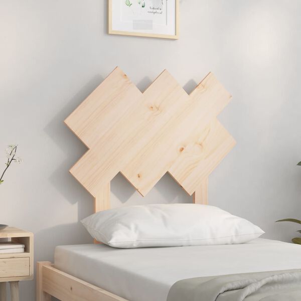 vidaXL Testiera per Letto 72,5x3x81 cm in Legno Massello di Pino