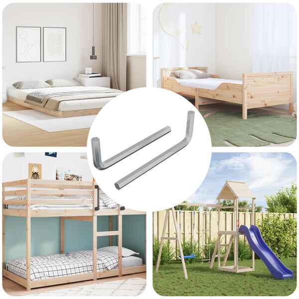 vidaXL Chiave Esagonale 2 pcs Argento 32 x 86 mm Acciaio