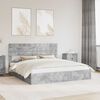 vidaXL Letto con Contenitore con testiera Grigio cemento 180 x 200 cm