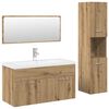 vidaXL Set Mobili da Bagno 4 pz Rovere Artigianale Legno Multistrato