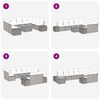 vidaXL Set Divano da Giardino 10 pcs Beige Poly Rattan