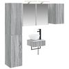vidaXL Set di mobili per il bagno 5 pcs Sonoma grigio