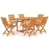 vidaXL Set da Pranzo da Giardino 9 pz in Legno Massello di Teak