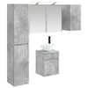 vidaXL Set di Armadi da Bagno 5 pz Grigio Cemento Legno ingegnerizzato