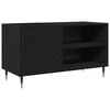 vidaXL Mobile porta vinili Rovere Nero 85 x 38 x 48 cm