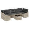 vidaXL Set di divani Grigio chiaro 55 x 55 x 37 cm polyrattan