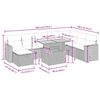 vidaXL Set Divano da Giardino 9pz con Cuscini Grigio Polyrattan Acacia