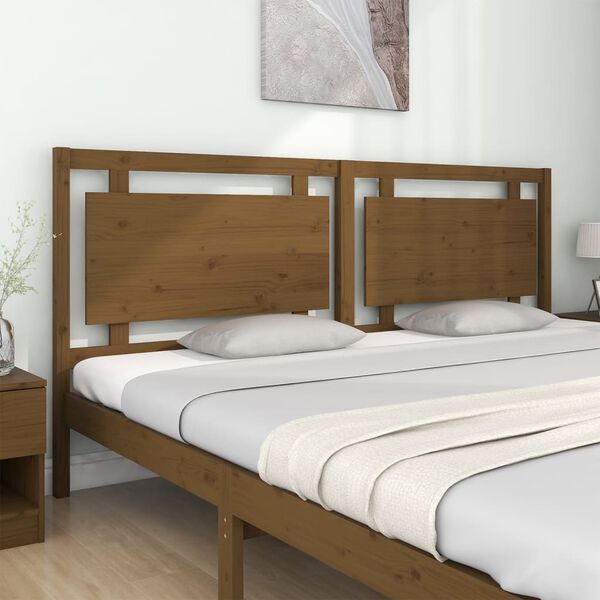 vidaXL Testiera per Letto ambra 205,5x4x100 cm Legno Massello di Pino