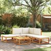 vidaXL Set di divani da giardino 6 pezzi con cuscini in legno di acacia e rattan