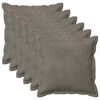 vidaXL Federa 6 pcs HOUTEN Grigio Chiaro 30 x 30 cm Velluto