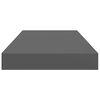 vidaXL Scaffali a Parete 4 pz Grigio Lucido 50x23x3,8 cm in MDF