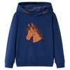 vidaXL Felpa con Cappuccio da Bambina Blu Marino 92