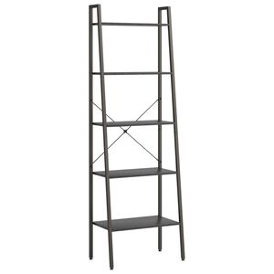 vidaXL Scaffale Autoportante con 5 Ripiani Nero 56x35x174 cm