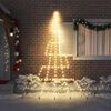 vidaXL Albero di Natale LED con picchetti per il terreno 306 cm