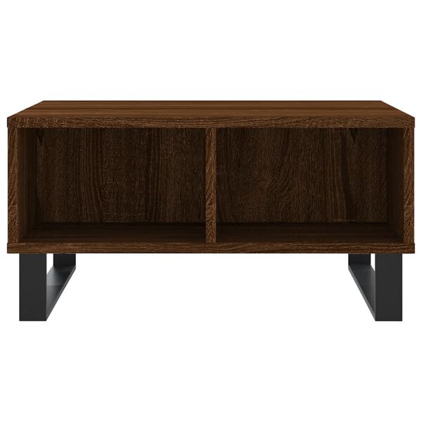 vidaXL Tavolino da Salotto Rovere Marrone 60x60x30cm Legno Multistrato