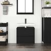 vidaXL Mobile Lavabo da Bagno con Cassetti Rovere Nero 60x34,5x60 cm