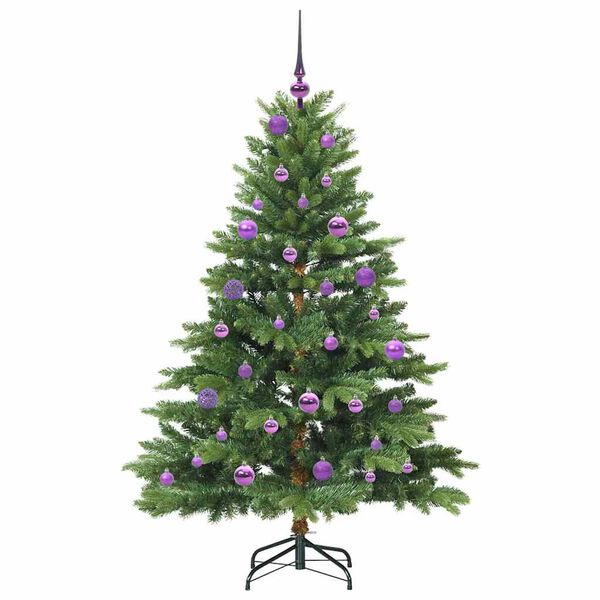 vidaXL Albero di Natale artificiale con 150 LED Verde 150 cm PE e PVC