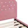 vidaXL Struttura letto bambini con testata Rosa 80 x 200 cm Velluto