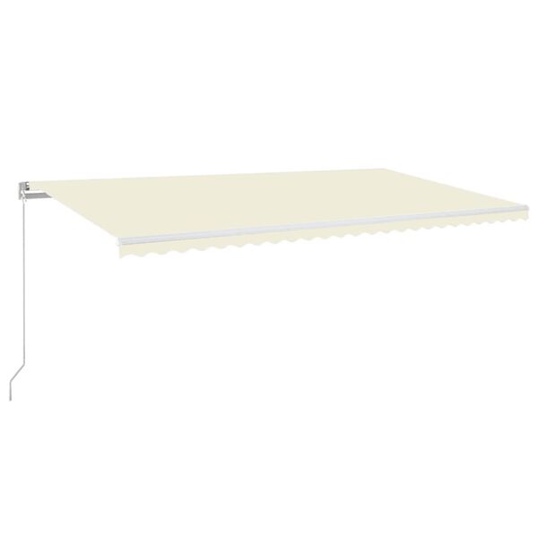 vidaXL Tenda da Sole Retrattile Manuale 600x350 cm Crema