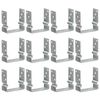 vidaXL Picchetti per Recinzione 12pz Argento 14x6x15cm Acciaio Zincato