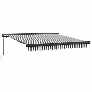 vidaXL Tenda da Sole Antracite e Bianca 3x2,5 m Tessuto e Alluminio