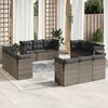vidaXL Set Divani da Giardino 12 pz con Cuscini Grigio in Polyrattan
