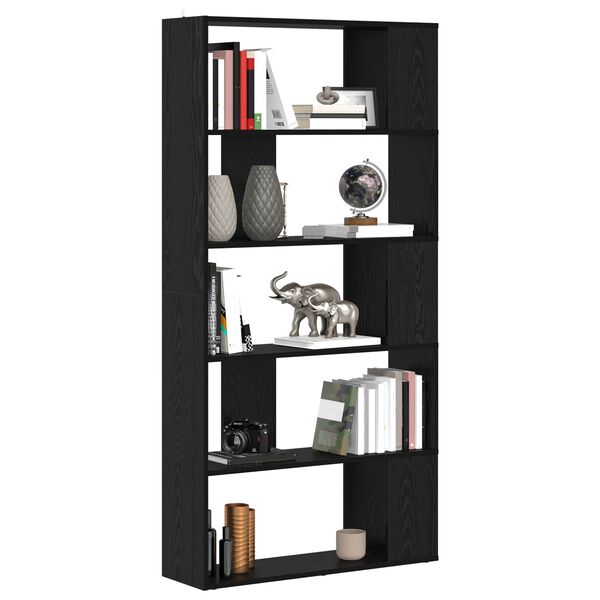 vidaXL Armadio per Libri Rovere Nero 80 x 24 x 159 cm