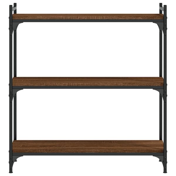 vidaXL Libreria 3 Ripiani Rovere Marrone 80x30x86 cm Legno Multistrato