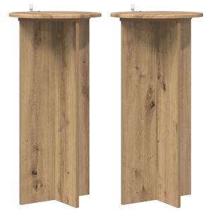 vidaXL Supporto per piante 2 pz Rovere Artigianale 40 x 40 x 80 cm