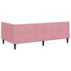 vidaXL Cornice del letto ad angolo Rosa 80 cm x 200 cm Velluto