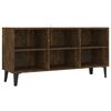 vidaXL Mobile TV con Gambe in Metallo Rovere Fumo 103,5x30x50 cm
