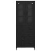 vidaXL Credenza Rovere Nero 69,5 x 34 x 180 cm Legno multistrato