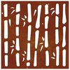 vidaXL Decorazione Muro da Giardino 55x55 cm Bamb&ugrave; in Acciaio Corten