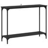 vidaXL Tavolo consolle con lo scaffale Rovere nero 101 x 30.5 x 75 cm