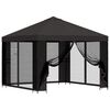 vidaXL Gazebo da giardino con pareti laterali 3 x 3 m Antracite