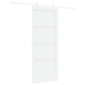 vidaXL Porta scorrevole Bianco 83 x 202 cm Legno Massello di Pino