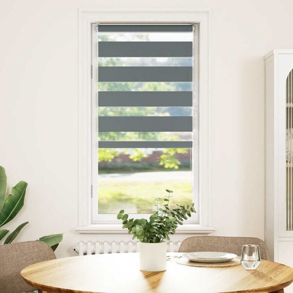 vidaXL Tenda a Rullo Zebra Larghezza Tessuto 55,9 cm Poliestere