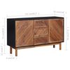 vidaXL Credenza 115x35x70 cm in Legno Massello di Acacia e MDF