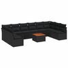 vidaXL Set Divano da Giardino 11 pcs Nero