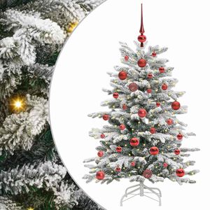 vidaXL Albero di Natale Artificiale con Rami Pieghevoli Bianco 120 cm