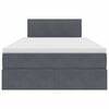 vidaXL Letto con contenitore e LED Grigio scuro 120 x 190 cm Velluto