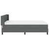 vidaXL Letto a molle con materasso Grigio scuro 190 x 140 cm Tessuto