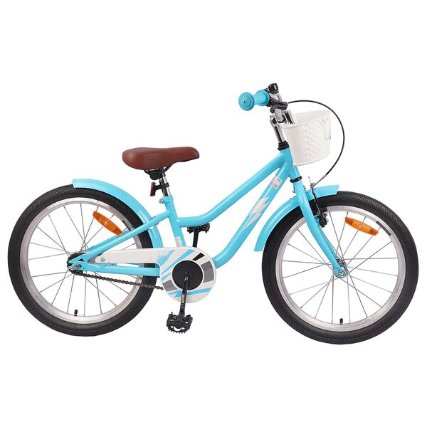 vidaXL Bicicletta per Bambini 18 Pollici per 5-7 anni Blu Chiaro