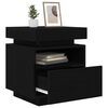 vidaXL Armadio da Notte con cassetto Rovere Nero 40 x 39 x 48,5 cm