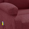 vidaXL Poltrona ad Ala Massaggiante Rosso Vino in Tessuto