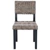 vidaXL Sedia da pranzo 2 pcs Nero Lavato 46 x 55 x 84 cm Rattan Kubu