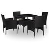 vidaXL Set di Mobili 5 pz Nero