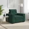 vidaXL Divano Sedia Verde Scuro 100x78x80 cm Velluto